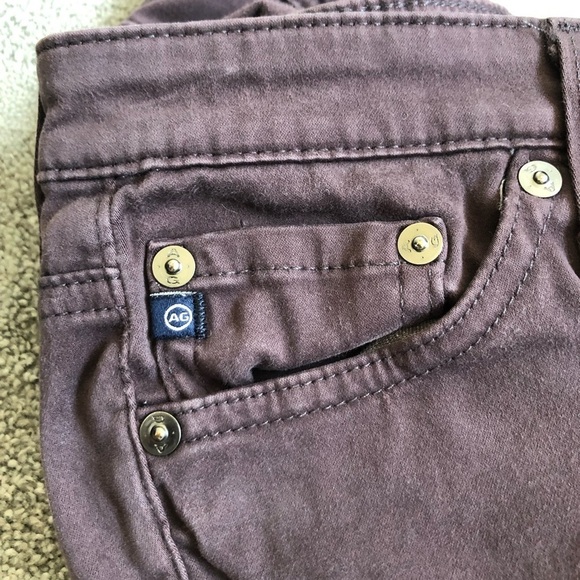 AG Adriano Goldschmied Stilt Cigarette Leg Brown Low Rise Brushed Cotton Pant 25 - Picture 8 of 8